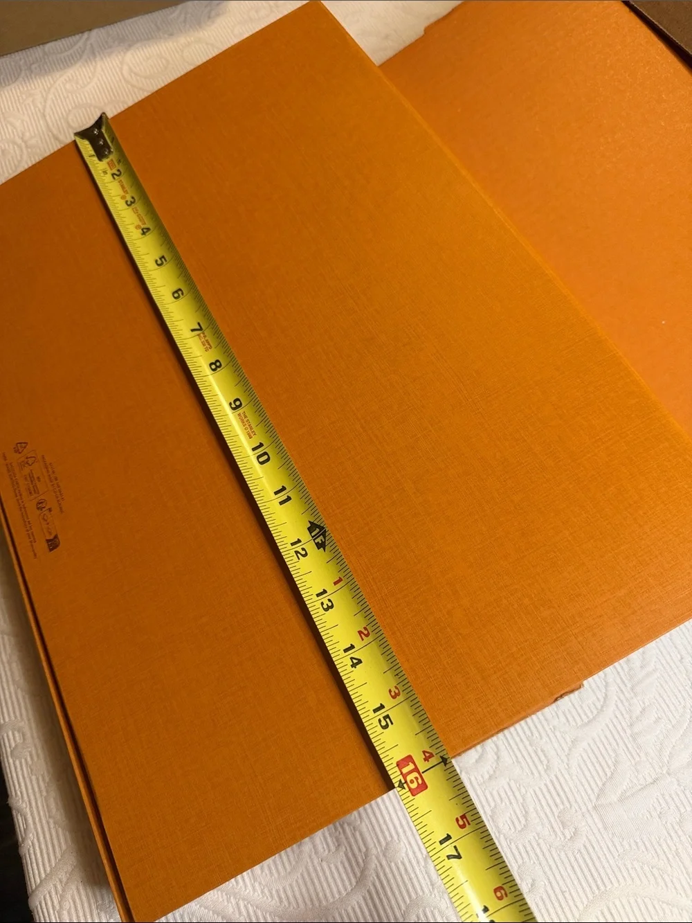 Louis Vuitton Orange Signature Gift Box, Ribbon, and Tissue Mailed in a LV box.